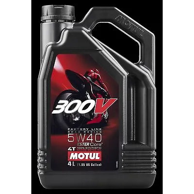 Motul 300V 4T Competition Synthetic Oil 5W40 - 4 Liter 104115 • $135.52