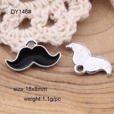 Trendy Mustache Charms - 18x8mm Alloy Pendants 25PCS  DIY Jewelry Making Crafts • $16.55