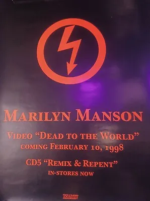 Marilyn Manson Dead To The World 18 X 24 Promo Poster • $9.99