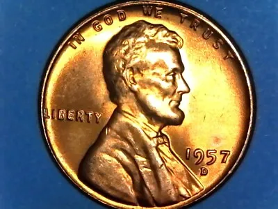 1957-D Lincoln Wheat Cent  Uncirculated       BU Gem - Amazing Condition • $1.59