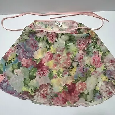 Body Wrappers Ballet Wrap Skirt Girls Women Size M-L Pink Yellow Floral Pattern • $8