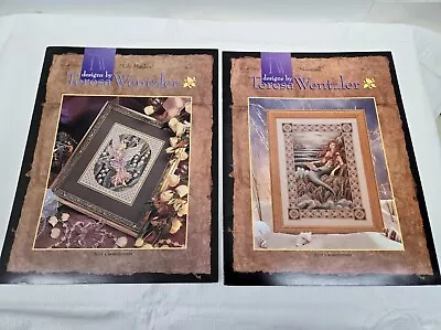 Teresa Wentzler Just Cross Stitch Charts Lot Of 2 Mermaid & Lily Maiden Vtg 1995 • $29.99