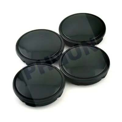 Black ABS Car Wheel Center Hub Caps Decorative Cover Set Of 4   58mm/ 53mm  • $14.13