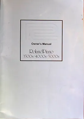 $38.82 • Buy Roland KS-3500 KS-4000 KS-5000 Digital Piano Original Users Owner's Manual Book