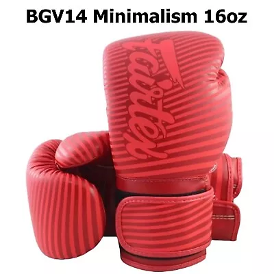 16oz Fairtex BGV14R Minimalism Red Scuffling Muay Thai Sparring Boxing Gloves • $87.93