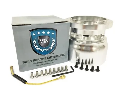 VSW 9-Bolt Silver Steering Wheel Hub Adapter 84-89 Corvette 69-89 Cadillac Tele • $109.99