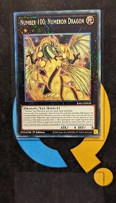 RA01-EN039 Number 100: Numeron Dragon Collector's Rare 1st Edition YuGiOh • £1.25