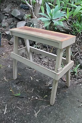 Sturdy Vintage Wooden Industrial Workshop Bench ~ Timber A Frame Workbench • $90