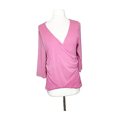 My Favorite Things S Small Colleen Lopez Barbie Pink Mesh Surplice Top Nylon • $14.99