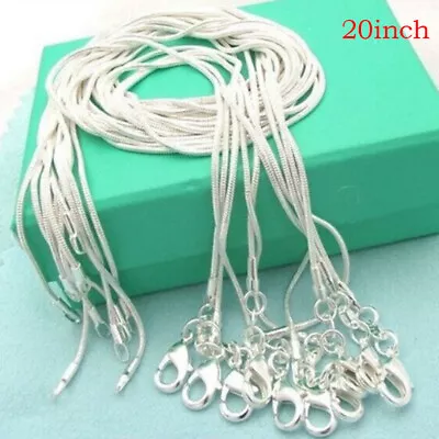 10Pcs Wholesale 925 Silver Snake Chain Necklace Pendant Women Men Jewelry Set • $4.21