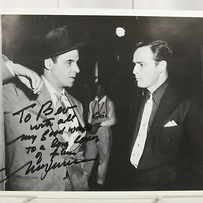 Marc Lawrence Hand Signed Photograph With Marlon Brando 8  X 10   • $32.95