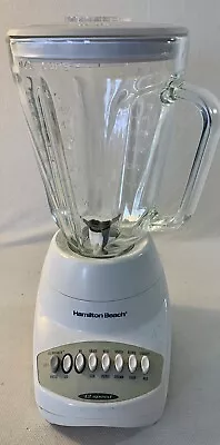 Vintage Hamilton Beach White Glass Blender 12 Speed Blender Tested Works • $45.99