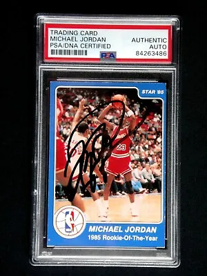 Michael Jordan Signed 1984-85 Star Rookie Card #288 Psa/dna Autograph Auto Rare! • $27500