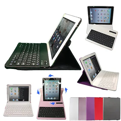 360 Rotating PU Leather Bluetooth Wireless Keyboard Case Cover For Apple IPad 2 • £17.95