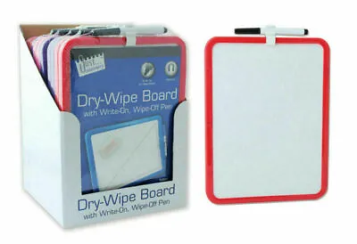 A4 Dry Wipe Magnetic Whiteboard Mini Office Notice White Board Pen UK • £3.29