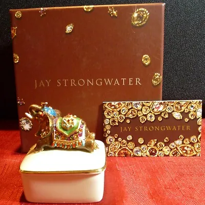 Jay Strongwater Jeweled Elephant Trinket Box • $184.98