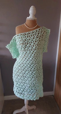 £30 • Buy Crochet Beach Dress One Size Up To Size 12 Hand Made New 