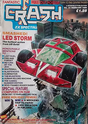 CRASH Sinclair ZX Spectrum Magazine - Issue # 61 - February 1989 - RARE • £4.99
