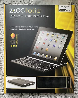 Zagg Folio IPad 2 Tablet Keyboard Accessory For 3rd Generation Key Board  • $12