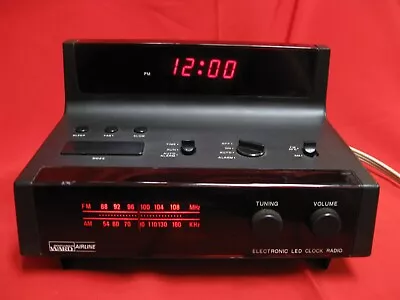 Vintage Montgomery Ward Airline Electronic Red LED Clock Radio TESTED WORKING • $64.99