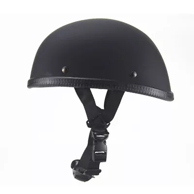 Novelty DOT Motorcycle Half Helmet Lightweight Skull Cap Scooter Chopper Black M • $78.60