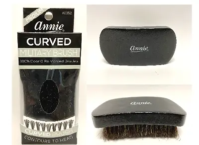 Annie 100% Boar Bristles Curved Military Palm Hair Brush • $9.75