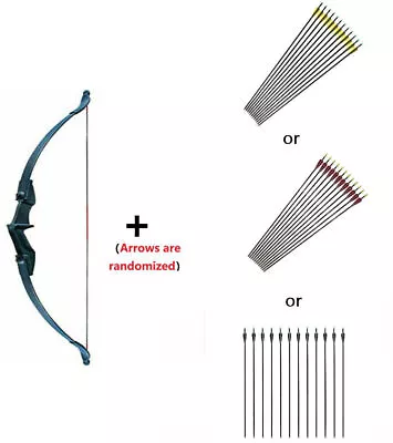 30/40lb 57 In Ambidextrous Takedown Recurve Bow 12Pcs Arrow Set Right Left Hand • $30.99