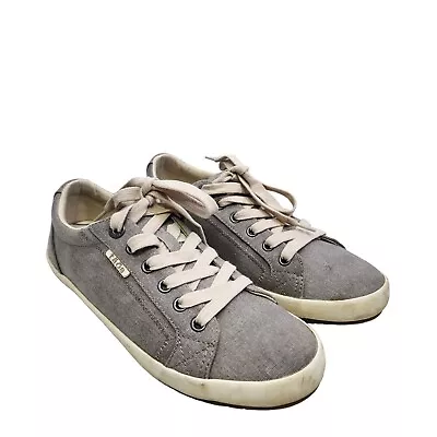 Taos Star Sneakers Women's Size 8.5 Gray Canvas Shoes • $34.99