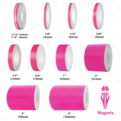 $7.95 • Buy MAGENTA PINK Roll Vinyl Pinstriping Pin Stripe Car Motorcycle Tape Decal Sticker