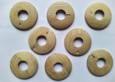 8x Oak Unfinished DEFECT Wooden Radiator Pipe Cover For 15-17mm Pipe Wood • £15.99