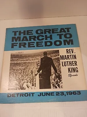 Rev Martin Luther King Speaks The Great March To Freedom 1963 Vinyl LP Record • $24.96