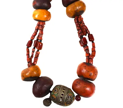 Beaded Moroccan Necklace Africa 41 Inch • $290