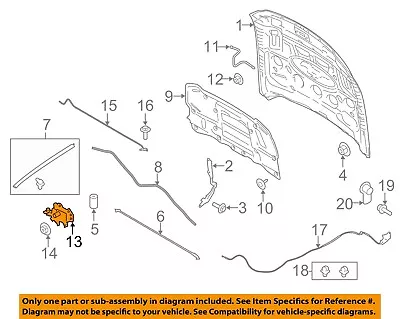 FORD OEM 2018 Mustang Hood-Latch Lock Release JR3Z16700A • $99.80