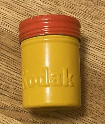 Kodak Embossed Metal Film Canister - Yellow With Red Lid • $7.69