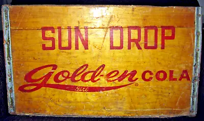 Vintage 1950's Orange Crush SUN DROP Wood Soda Crate Pop Advertising KEWAUNEE WI • $118.75