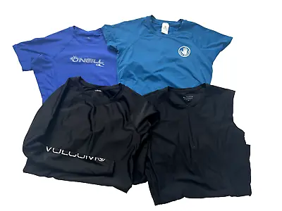 LOT 4 Rashguards Women Swimshirts O'Neill Body Glove Volcom Athleta Black & Blue • $25
