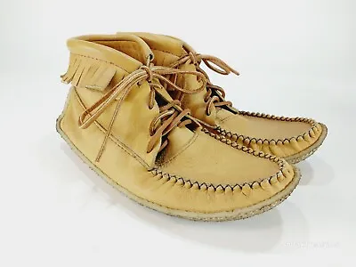 Moccasins Bastien Hiawatha Leather Made In Canada Men 12 • $84