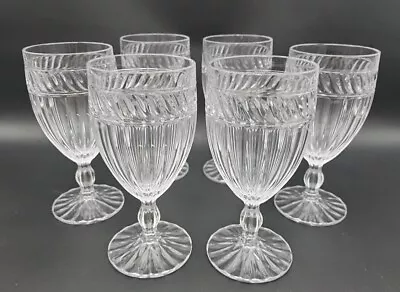 6- Mikasa Italian Countryside Knobbed Stem Ice Tea Glasses.  Beautiful  • $59.99