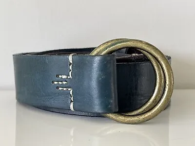 Martine Wester Dark Green Leather Belt Size S • £5.99