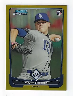 2012 Bowman Chrome Gold Refractors #108 Matt Moore • $1.99