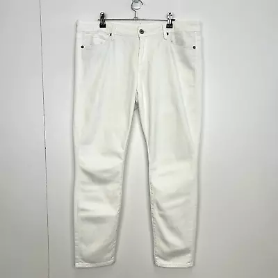 Vince Jeans Crop Skinny Ankle White Denim Womens Size 32 X 26 • $24.99