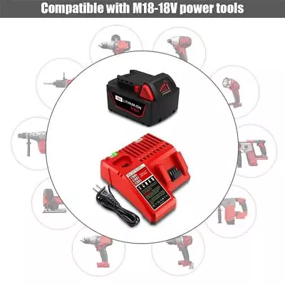 6.5AH For Milwaukee 18V 3.0Ah M18 Battery With Charger Kit 48-11-1830 • $66.99