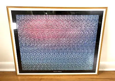 Vintage '93 MAGIC EYE Poster NVISION GRAFIX 3D Framed NATURE'S MAJESTY Art 90s • $95