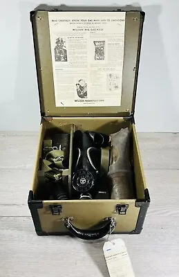 Vintage 1965 Willson Products Wig Gas Mask With Carrying Case Military • $119.95