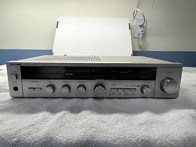 VINTAGE SHARP Stereo Receiver SA-250 TESTED 1980's Silver Face AM/FM TAPE PHONO • $99.95