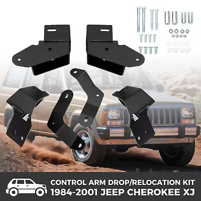 Front Control Arm Drop Relocation Bracket Kit 4.5’’-8’’ For Jeep Cherokee XJ MJ • $57.89