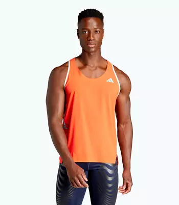 NWT! Adidas Adizero Running Singlet Carrera Bright Red IQ4926 Men's Size L • $49.99