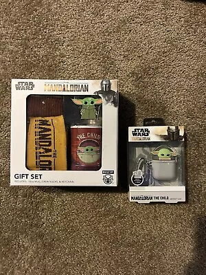 Star Wars Lot The Mandalorian Baby Yoda Gift Set  PLUS AirPod Case! NIB • $16.99