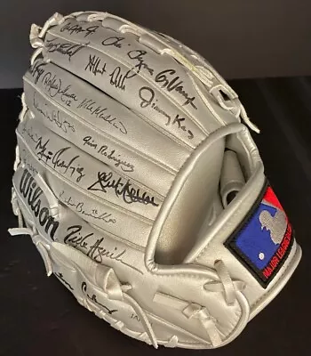 1993 MLB AL All-Star Team Signed X29 Silver Baseball Glove Puckett Autograph JSA • $800