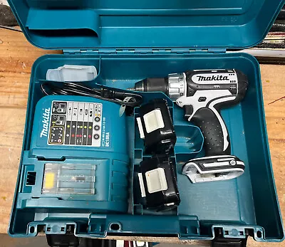 Makita BDF452 Cordless Driver-Drill Kit 18 Volt Drill 2 Batteries Charger Case • $50